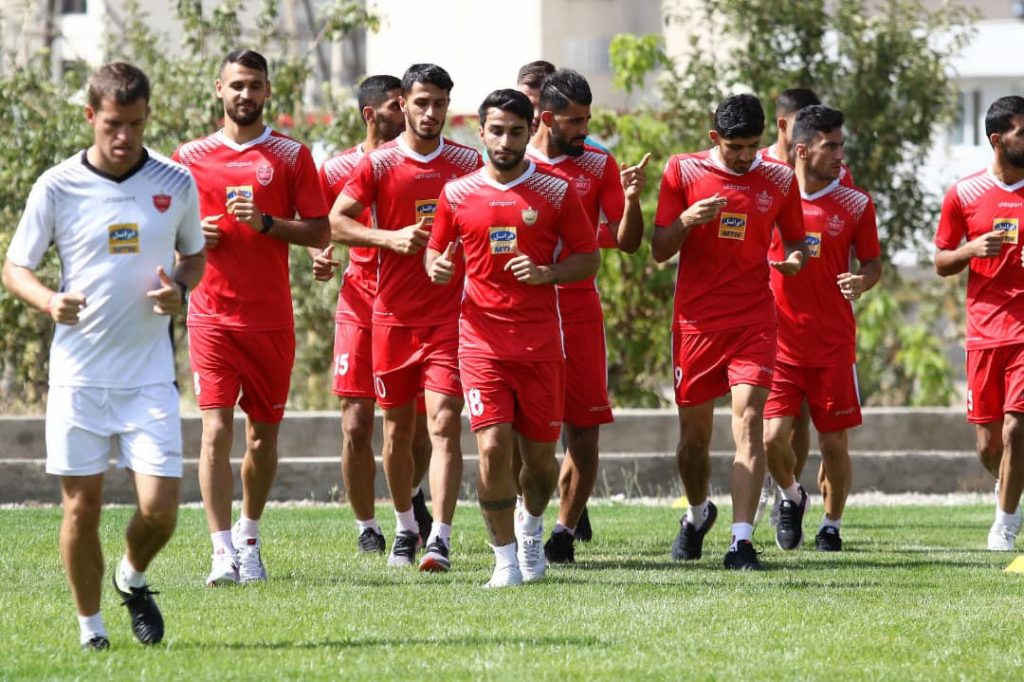 بازی مشترک بزرگسالان و جوانان در تمرین ریکاوری پرسپولیس