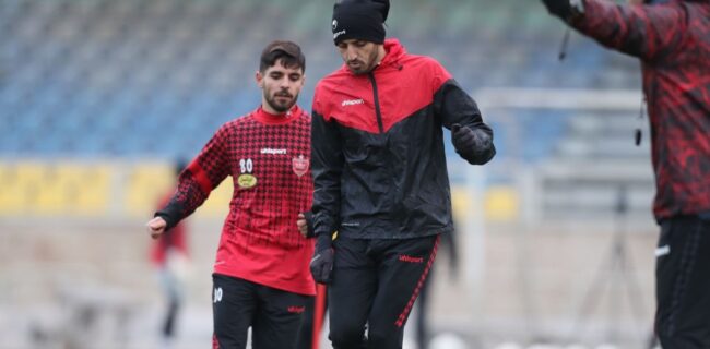 تمرین سنگین پرسپولیس در هوای سرد تهران +تصاویر