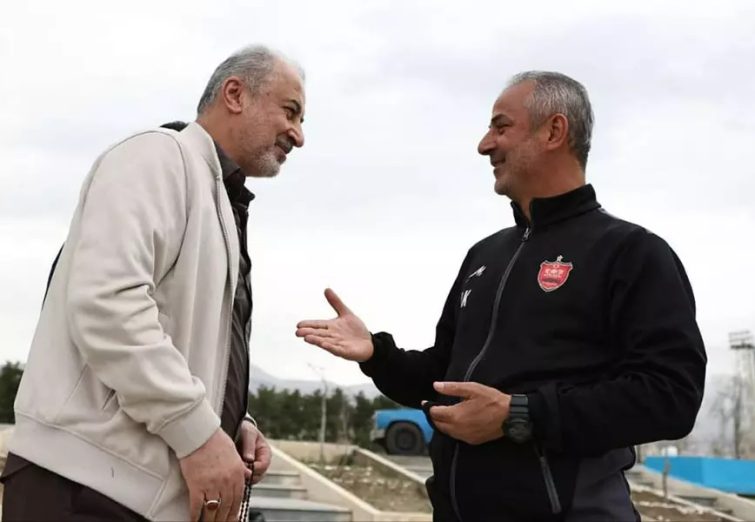 برگزاری جلسه درویش با کارتال در تمرین پرسپولیس