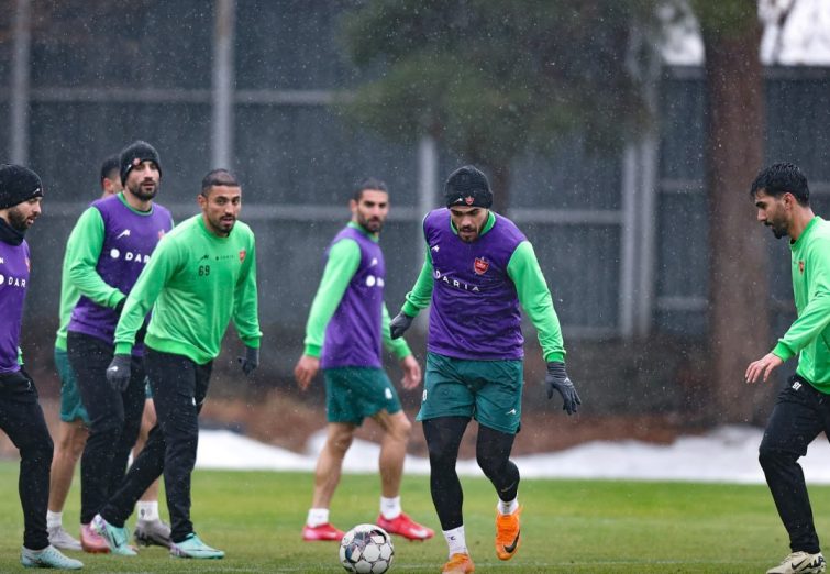 گزارش تصویری: تمرین پرسپولیس در هوای بارانی