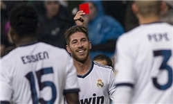 راموس با ۱۶ کارت قرمز در صدر اخراجی‌های رئال