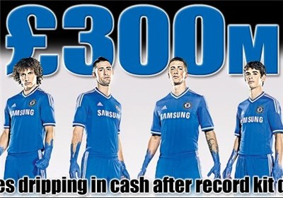 قرارداد ۳۰۰ میلیون پوندی چلسی و آدیداس